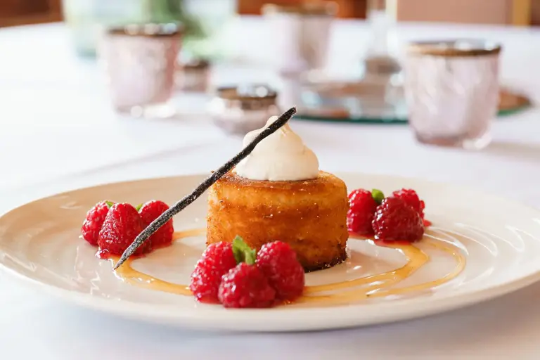 Sponge pudding Wedding catering option at Eversholt Hall